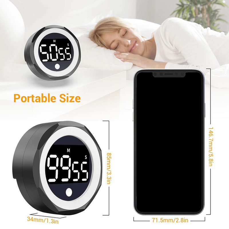 Kitchen Timer Magnetic Countdown Timer for Studying Meetings Cooking