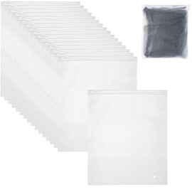 Resealable Clothes Bags 40 x 30cm Reusable Plastic Ziplock Bags Space Saving Hospital Bag Frosted Waterproof Travel Organiser 30Pcs