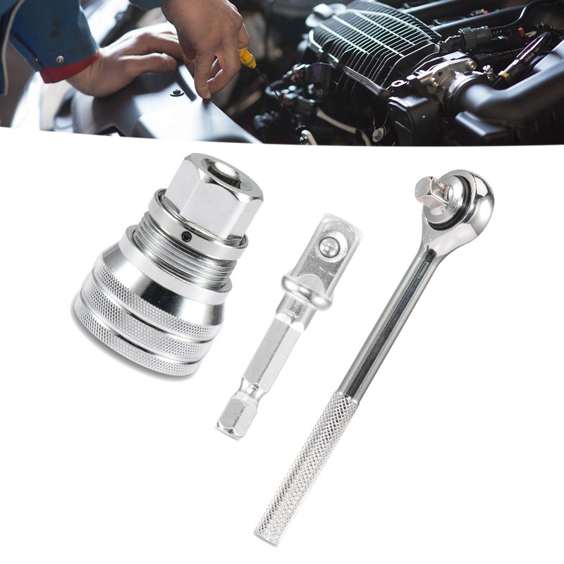 Universal Socket Wrench Set 10‑19mm 3/8 Adapter Adjustable Socket Spanner