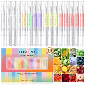 COSCELIA 16PC Cuticle Oil Pens for Nails Care Cuticle Oil Kit Moisturizer Cuticle Oil Pens Set Nail Manicure Tools DIY at Home for Women