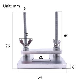 TUOREN Violin Making Tool Adjustable Violin Corner Block Wedge Clamp Ribs Clamps Glue Violin Body Luthier Tools 2pcs, Silver