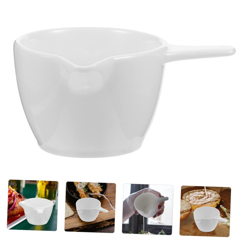 Ciieeo Household Ceramic Sauce Dish with Handle Multi Function Condiment