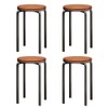 Rukulin Stacking Stools Set of 4, 18" H Backless Round