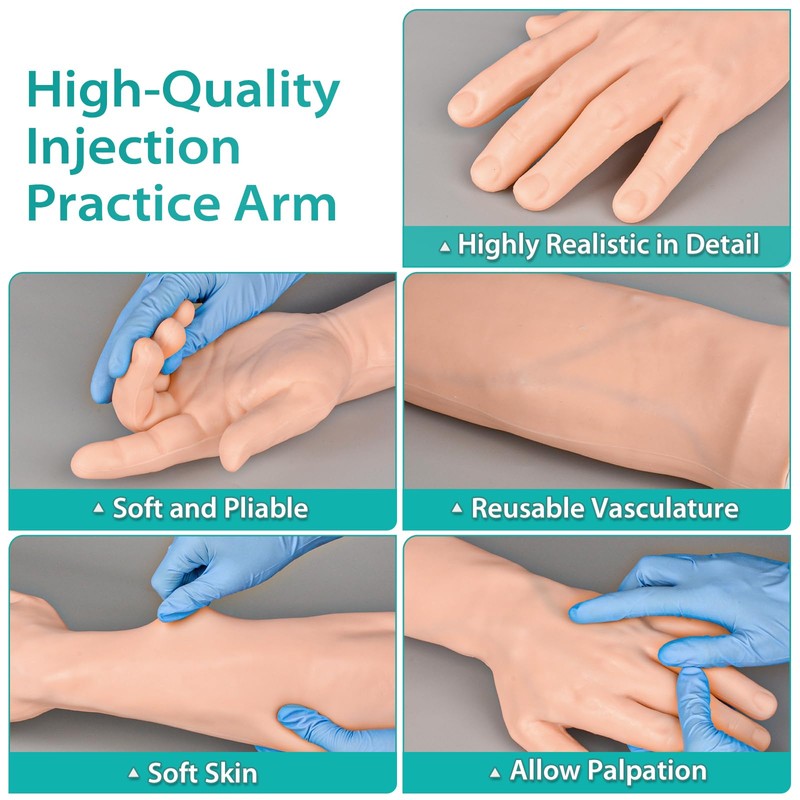 Intravenous Practice Arm Kit for Nursing Student, Phlebotomy IV Practice
