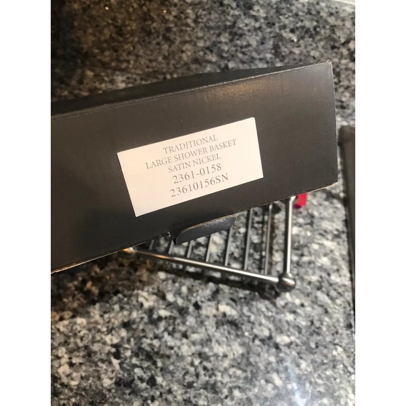 Restoration Hardware TRADITIONAL Large Shower Basket Satin Nickel NWT