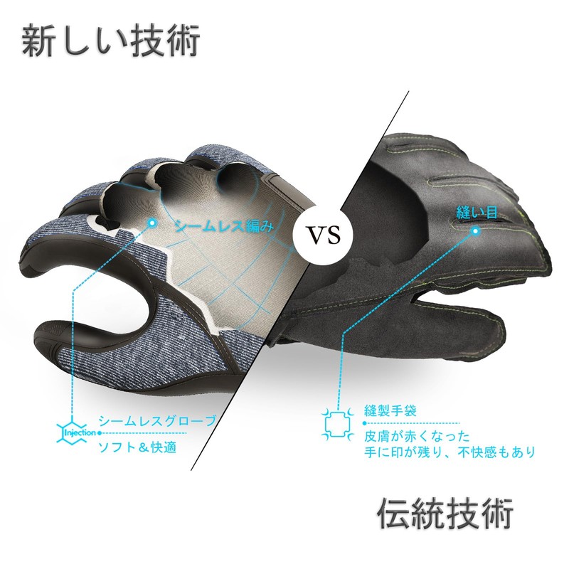 [Vgo...] NGG X1 Seamless Knitting Gloves, Men's, Mechanic Gloves, Multi-purpose,