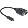 Delock Adapter USB Type-C™ to 1 x Serial RS-232 DB9 with 15 kV ESD Protection