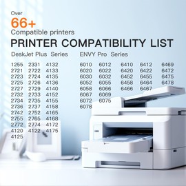 67XL Printer Ink Cartridges Black and Color Combo Pack for hp Ink 67 for HP DeskJet 2755e 2700 NVY 6055e 4133e Printer 2 Pack