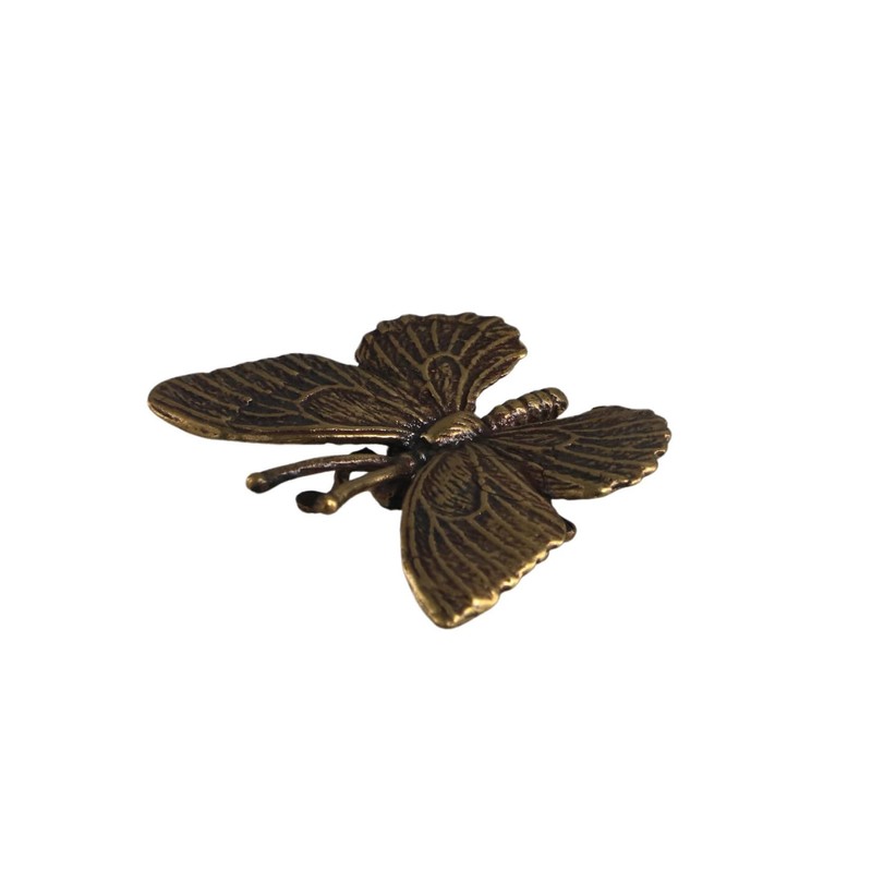 Leadigol Solid Pure Brass Mini Butterfly Figurine,Collection Handmade Butterfly Figurines