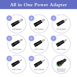 5V 2A Wall Charger Power Supply Adapter, 10W Universal AC/DC Adapter 100-240V AC to DC 5V Power Cord Converter with 9 Interchangeable Jacks Plug for USB Hub TV Box Router Camera and More (1 Pack)
