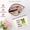 Frog Lovers Gifts for Women Funny Frog Cosmetic Bag Frog
