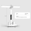 KISUFU Double Head LED Desk Lamp with Clock and Temperature