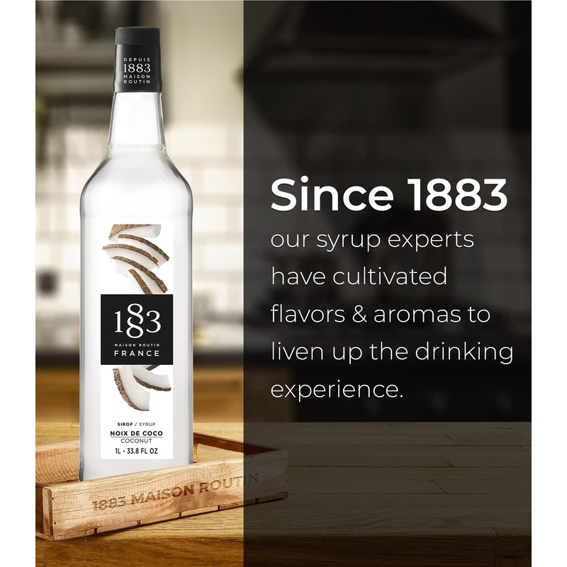 1883 Maison Routin Syrup for Drinks, Made In France (Coconut
