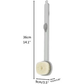 Cepillo de Ducha Mango Largo Cricia – Exfoliación y Masaje con Dispensador de Jabón