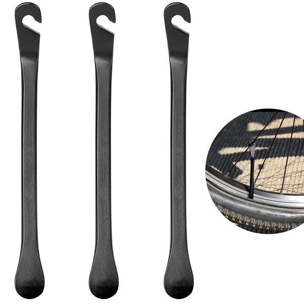 KIRZAX Reifenheber Fahrrad, 3 Stück Metall Fahrrad Reifenheber,Stark Robust Fahrradreifen