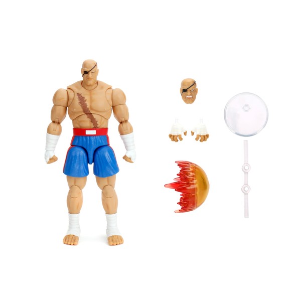 Jada Toys Street Fighter Sagat Figure (19 cm) - Movable