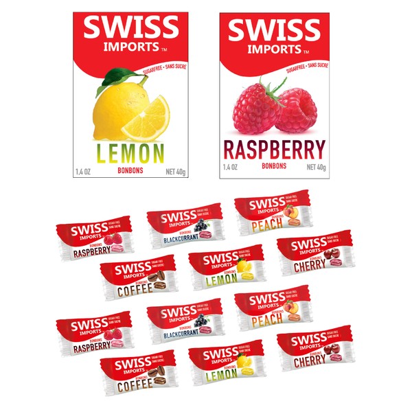 Swiss Imports Sugar Free Bonbons Hard Candy Drops Trial Pack