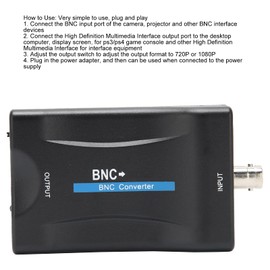 Kodrily Coaxial to Hdmi Bnc to Hdmi Converter, BNC to HDMI Converter to Female BNC Video Component Adapter, BNC to HDMI Converter Adapter Female CVBS BNC HDMI Coaxial Connector for HD TV Monitor Security Camera CCTV VCR DVR Output Signal Format 720P 50/60Hz, 1080P 50/60Hz