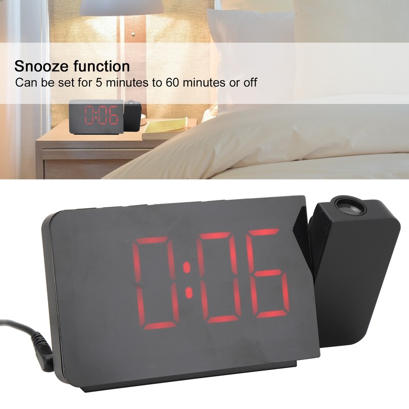 LED Projector Alarm Clock with FM Radio Snooze Function 4