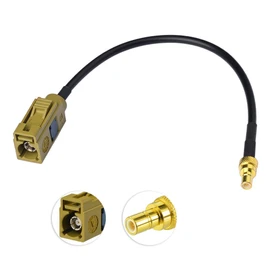 Eightwood Fakra Curry Female Code K to SMB Male Antenna Adapter Compatible with XM Sirius Satellite Radio Antenna Stereo Tuner