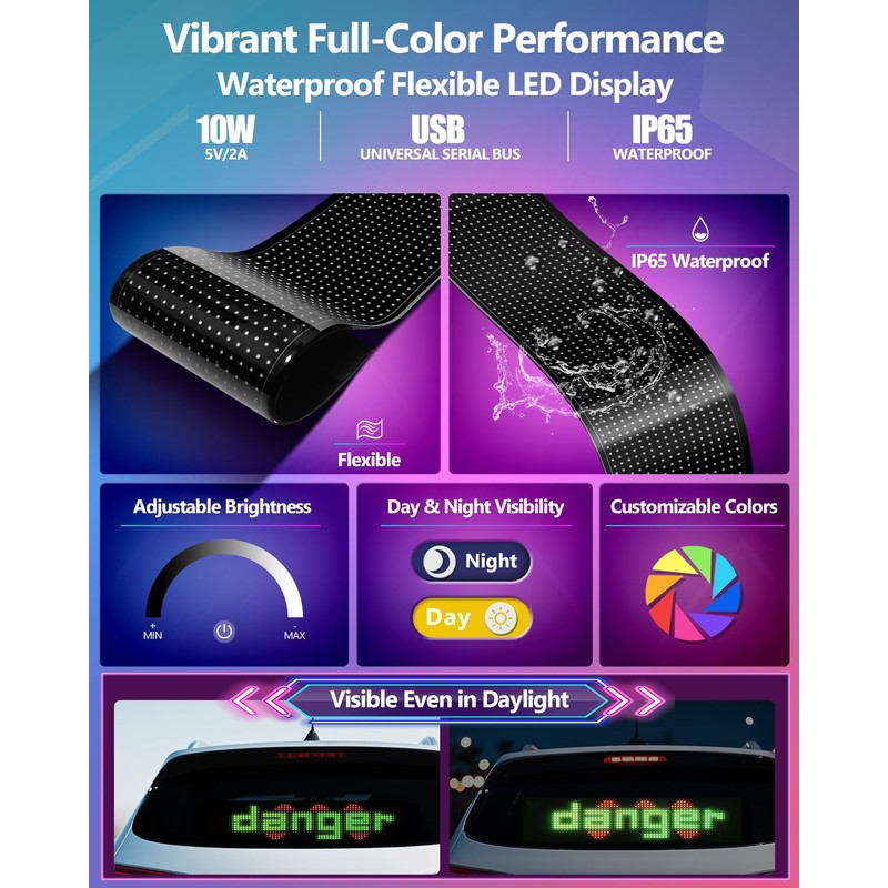 Multifunctional Bright 2PCS Devil Eyes for Cars Windshield - 19in