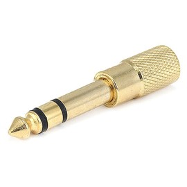 Monoprice Metal 1/4in (6.35mm) TRS Stereo Plug to 3.5mm TRS Stereo Jack Adapter - Gold Plated
