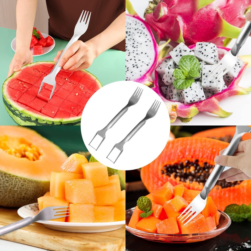 Eniyou Watermelon Cutter 2-in-1 Watermelon Cutter Fork 2-in-1 Watermelon Fork