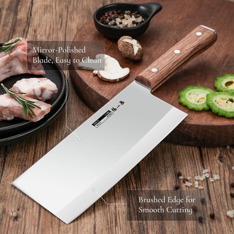 ZHANG XIAO QUAN 7.3 Inch Meat Cleaver Ultra Sharp Chinese