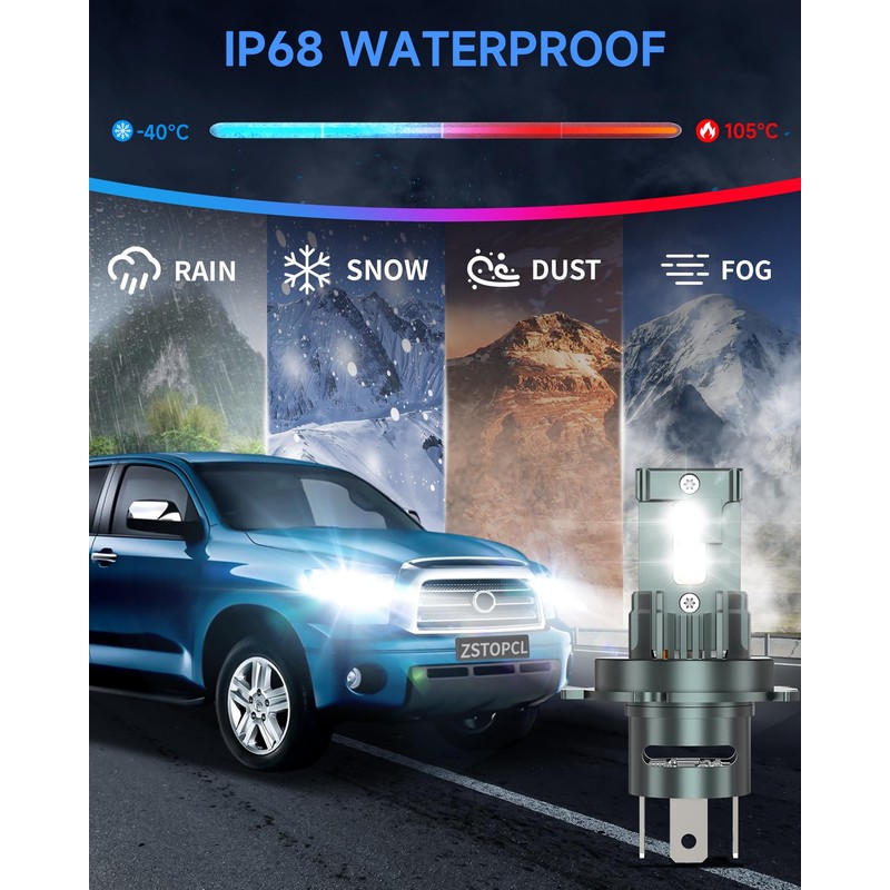 ZSTOPCL Compatible with Toyota Tundra 2000-2006 Fog Bulbs, High&Low Beam