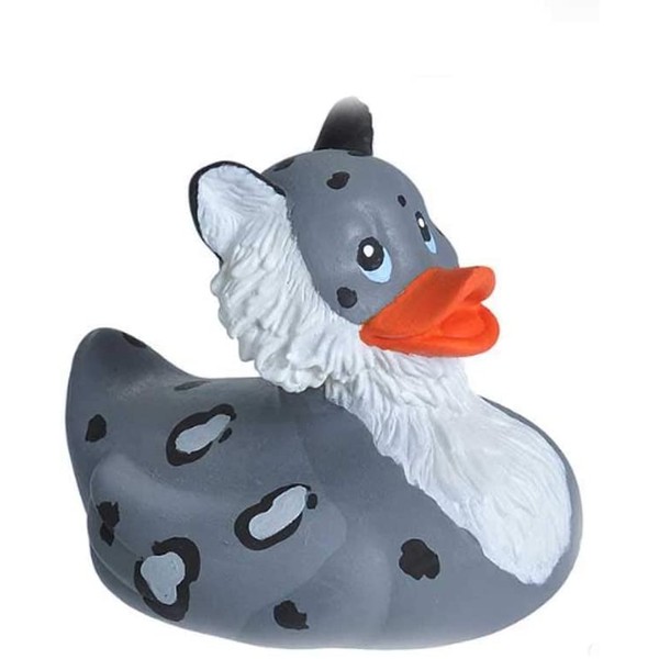 Wild Republic Rubber Ducks, Bath Toys, Kids Gifts, Pool Toys, Water Toys, Snow Leopard, 4"