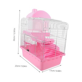 CIYODO Pet Cage for Animals Dwarf Hamster House Double-Layer Hamster Castle Rat and Guinea Pig Enclosure Large Cage Hideout