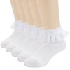 6 pares de bebé niñas volantes encaje adornos calcetines princesa