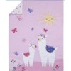 Parent's Choice 4 Piece Bedding Set, Toddler Bed Pink Llama,