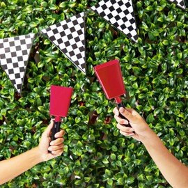 BLUE PANDA 2 Pack 9-inch Cowbells for Sporting Events, Percussion Noise Makers with Handle for Football Games, Stadiums (Red)