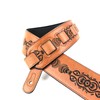 Walker & Williams G-504 Saddle Tan Tooled Leather Strap with