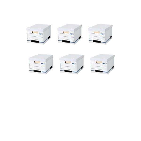 Plexon STOR/FILE Storage Boxes with Lift-Off Lid, Letter/Legal Size, Durable