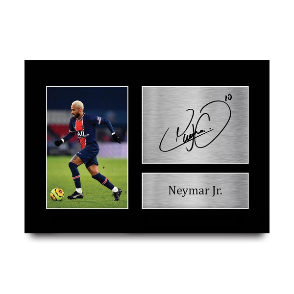 HWC Trading Neymar Jr Gift Signed A4 Printed Autograph PSG Gifts Print Photo Picture Display