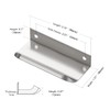 Ravinte Hardware 6 Pack Silver Cabinet Handles, Finger Edge Pull