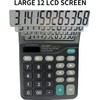 Gvolatee Calculator, Desktop Calculator with 12 Digit Large LCD Display,
