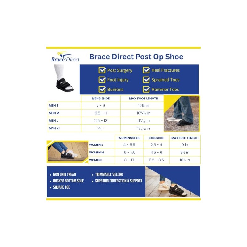 Brace Direct Post Op Shoe, Broken Toe, Bunion & Stress