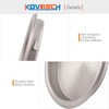 KOVOSCH 6 Pack Closet Door Finger Pull Satin Nickel- 2-1/8”