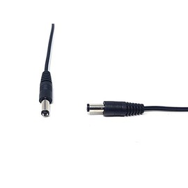 MainCore 2m long 2.5mm x 5.5mm DC Power Cable Lead/Male to Male/for CCTV, Security Cameras, Monitor, LED Signs, Music Instruments.etc (2m)