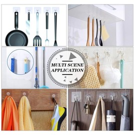 KoCaBo 20 PCS Ganchos Adhesivos para Pared,Impermeables y Autoadhesivos,Ganchos para Pared Sin Clavos o Tornillos,Clavos adhesivos para pared,Ganchos Transparentes para Cocinas,Dormitorios,Baños.