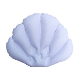 FANCYPUMPKIN Comfortable Inflatable Bathtub Pillow Home Spa Bath Pillow Bathtub Headrest, White