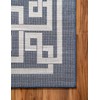 Unique Loom Athens Collection Geometric Casual Modern Border Dark Blue