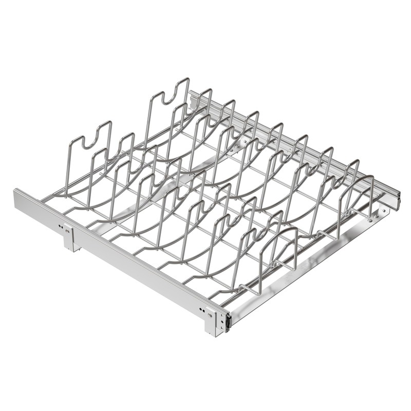 STORKING Slide Out Pot Lid Organizer Under Cabinet, Wire Dividers