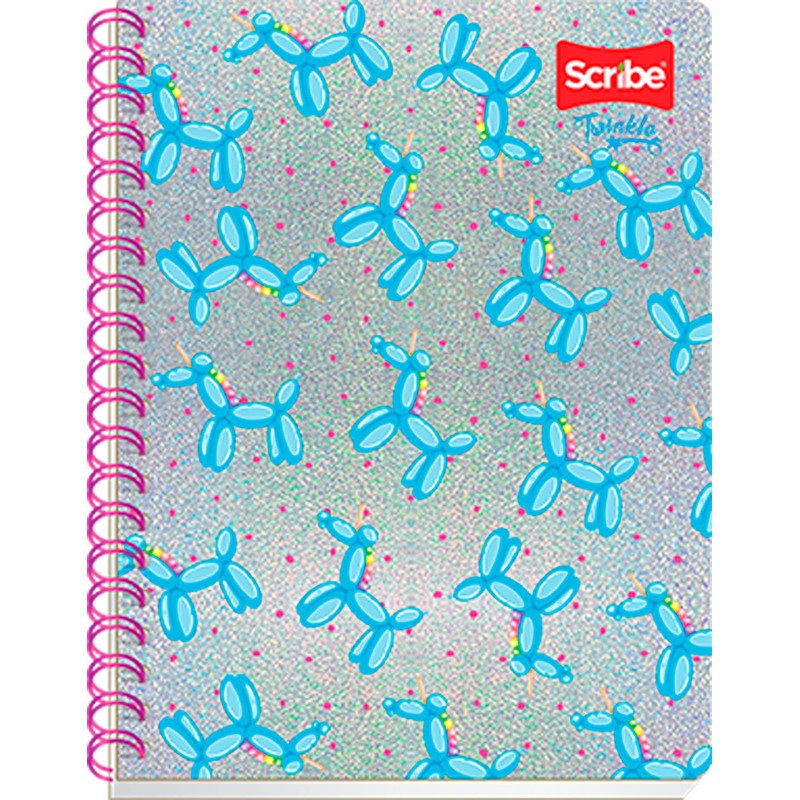 Scribe, TWINKLE, Cuaderno Profesional Espiral Doble de Pasta Semi Rígida,
