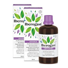 Iberogast ADVANCE No. 1 for various gastrointestinal complaints: flatulence, heartburn, nausea, bloating | regular discomfort | 100 ml (pack of 2)