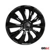 OMAC - ABS Black Hub Caps 16 Inch Set of