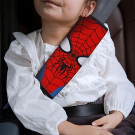 YR Seat Belt Cover for Kids, Soft Comfort Seat Belt Cushion for Children, Cute Cartoon Pattern Car Seat Belt Pads Cover for Girls and Boys, 1 Pack (Cartoon Spider)
